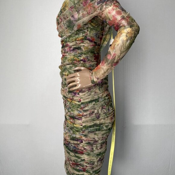 Aliava Women’s Hayley Off-Shoulder Floral Mesh Midi Dress Size S Multicolor - Picture 9 of 11